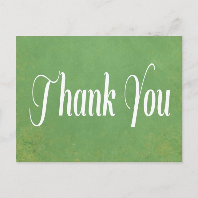 Gracias a la tarjeta postal de Boda verde angustia (Anverso)