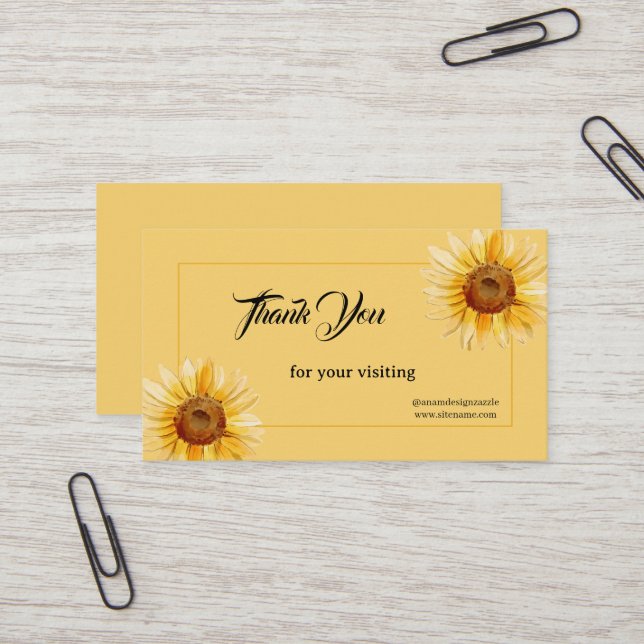 GRACIAS A LAS PEQUEÑAS TARJETAS DE NEGOCIO (Anverso/Reverso In Situ)