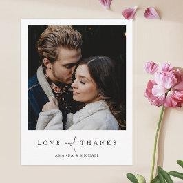 Gracias a las postales para Boda con foto Personal