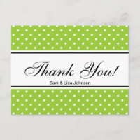 Gracias a las postales | polkadots verde manzana