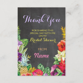 Gracias a las tarjetas Bridal Shower Chalk Aloha L