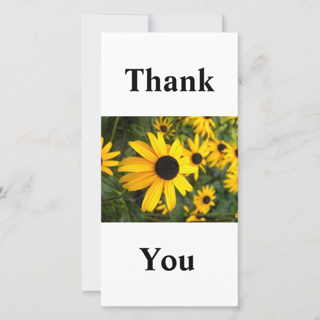 Gracias a las tarjetas de flores Susan de ojo negr (Anverso)