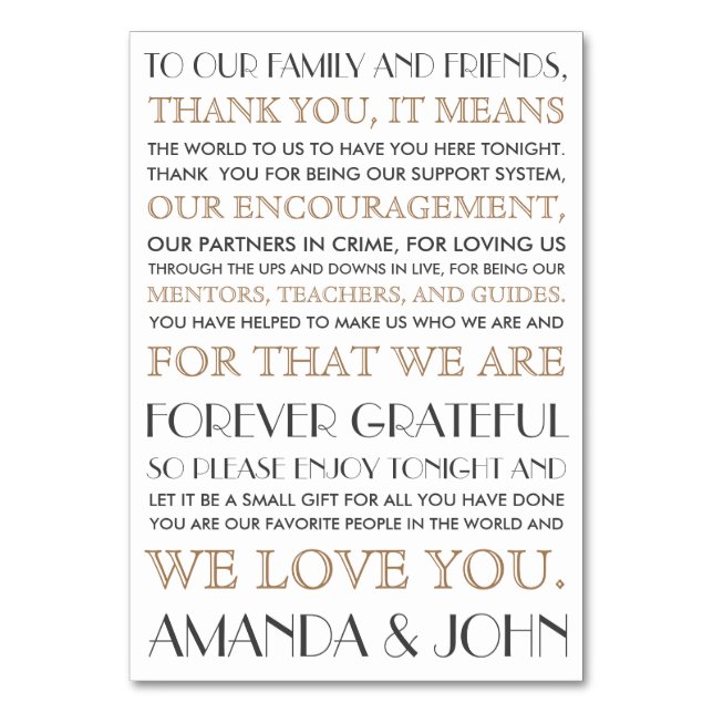 Gracias a los invitados bodas (Anverso)