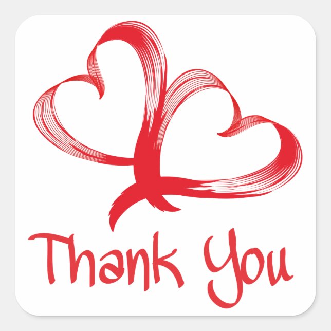 Gracias a los Pegatinas de amor de los corazones r (Anverso)