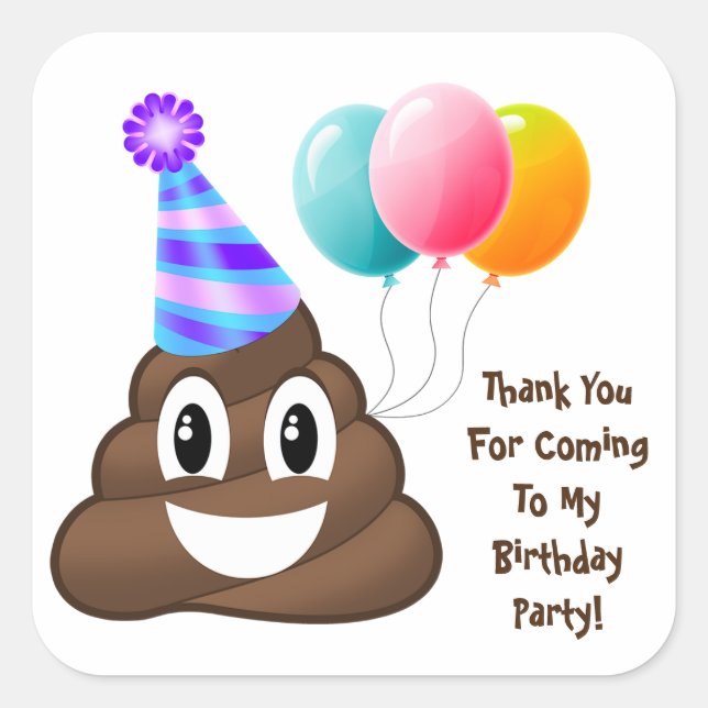 Gracias a los Pegatinas de cumpleaños de la Emoji  (Anverso)