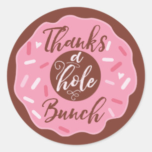 Gracias A Los Pegatinas De Donut Rosa De Hole Bunc