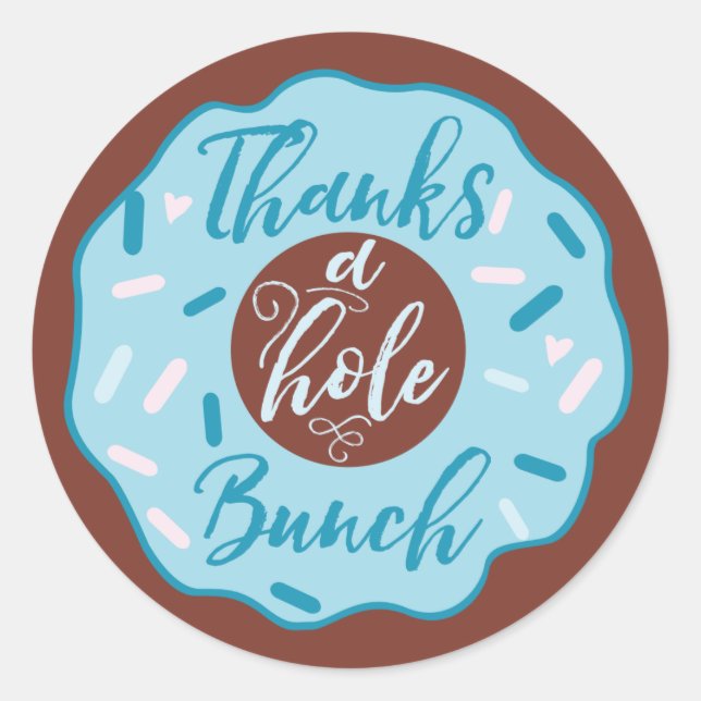 Gracias A Los Pegatinas De Hole Bunch Blue Donut (Anverso)