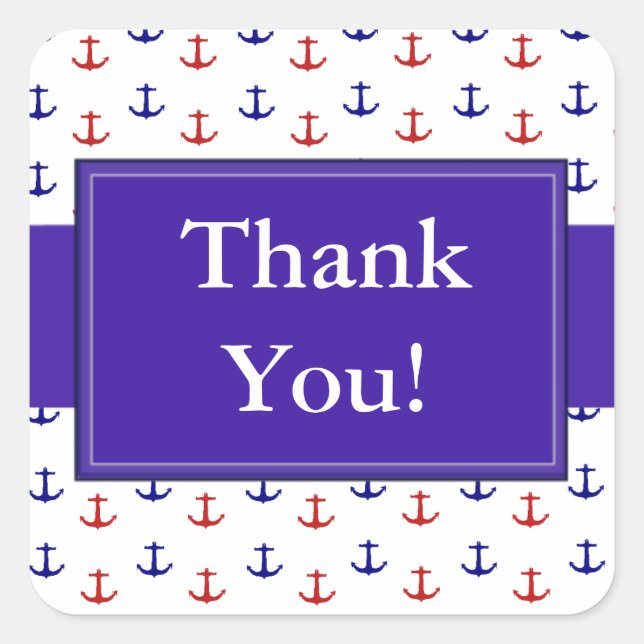 Gracias a los Pegatinas de los Anchores Náuticos (Anverso)