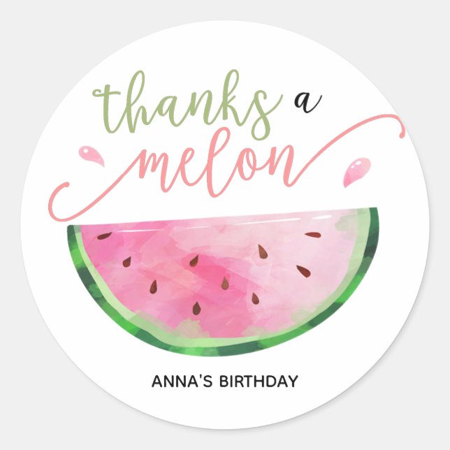 Gracias a Melon gracias pegatina (Anverso)