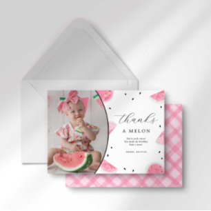 Gracias A Melon Sandía Foto Tarjeta de Agradecimie