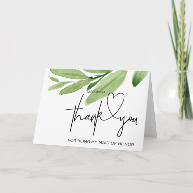 Gracias a mi tarjeta de señoría de regalo de novia (Anverso)