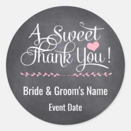 Gracias a pegatina por bodas y duchas