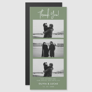 Gracias a Sage Green Photo Strip Magnetic Boda