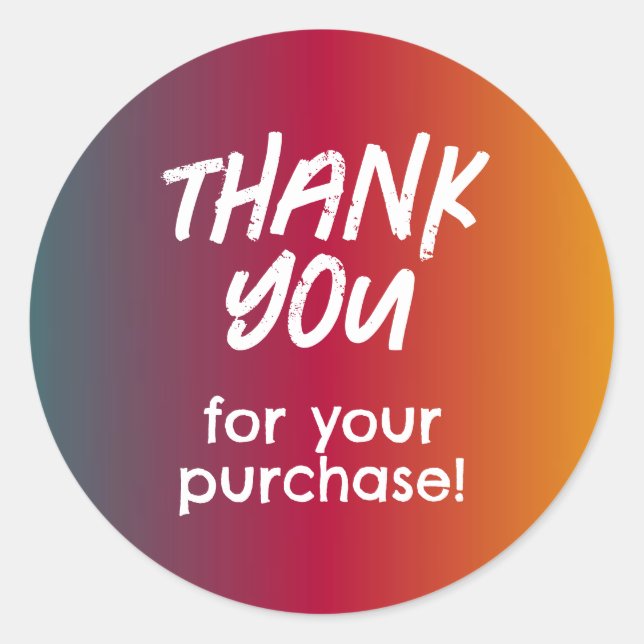 Gracias a su Pegatina de compras Sunset Ombre (Anverso)