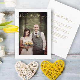 Gracias a tu Boda Personalizado de oro guión capri