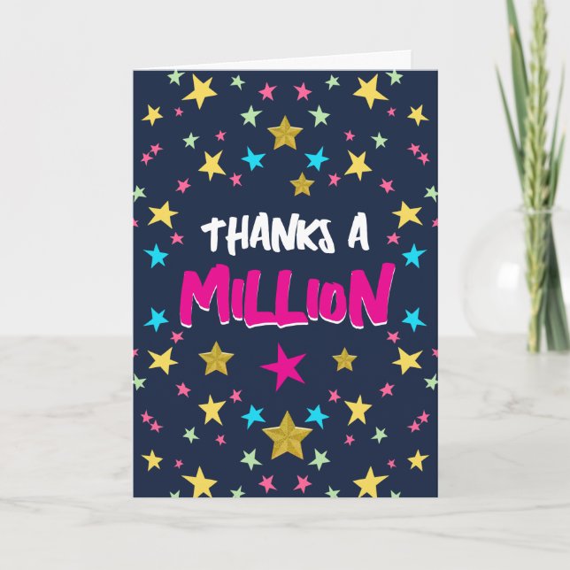 Gracias a un millón de tarjetas Starry Apreciation (Anverso)
