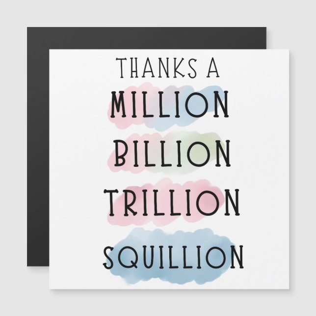 Gracias a un millón, mil millones, un billón, un m (Anverso/Reverso)