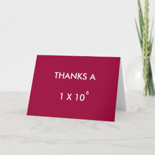 GRACIAS A UN MILLÓN - tarjeta de agradecimiento