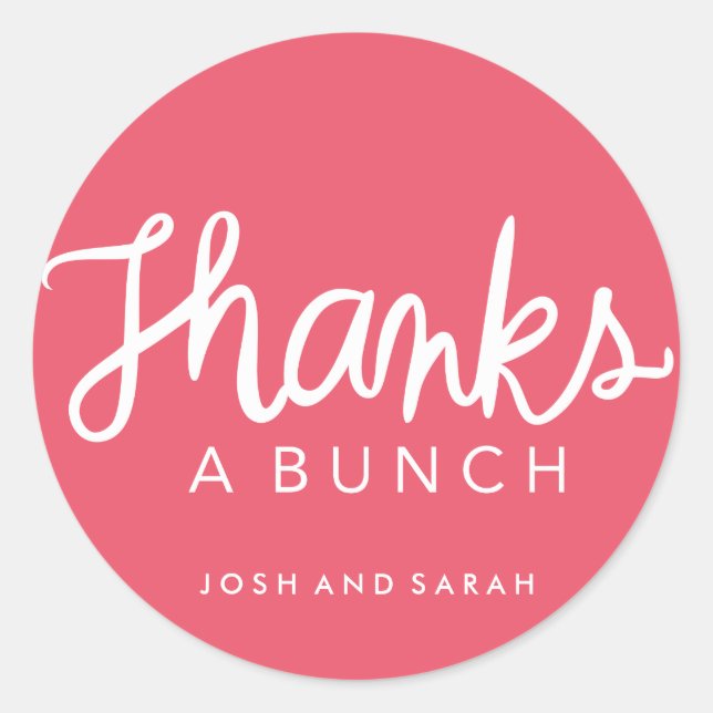 Gracias a un pegatina de favores (Anverso)