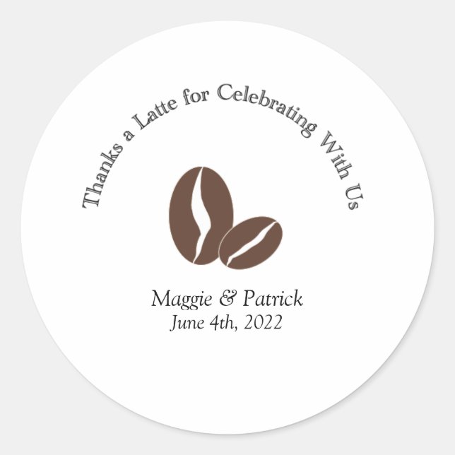 Gracias a un Pegatina de Latte (Anverso)