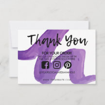 Gracias Abstract Purple Watercolor Media Insert