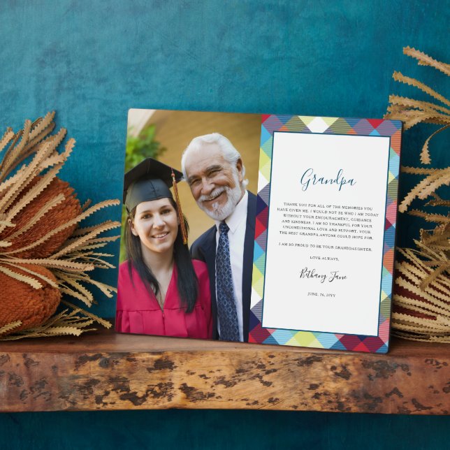 Gracias abuelo | Marco fotográfico de plástico (Lado)