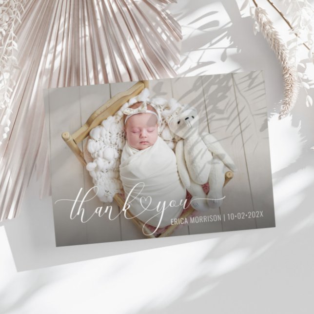 GRACIAS AL anuncio de nacimiento de escritura card (Subido por el creador)