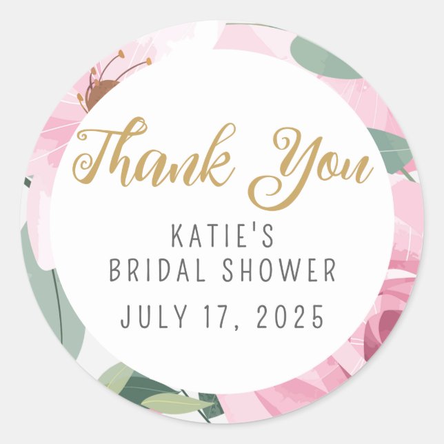 Gracias Amor está en Flor Pegatina (Anverso)