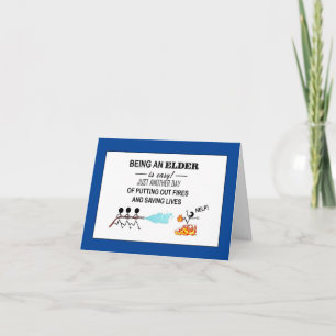 "¡Gracias Ancianos!" Tarjeta de agradecimiento ple