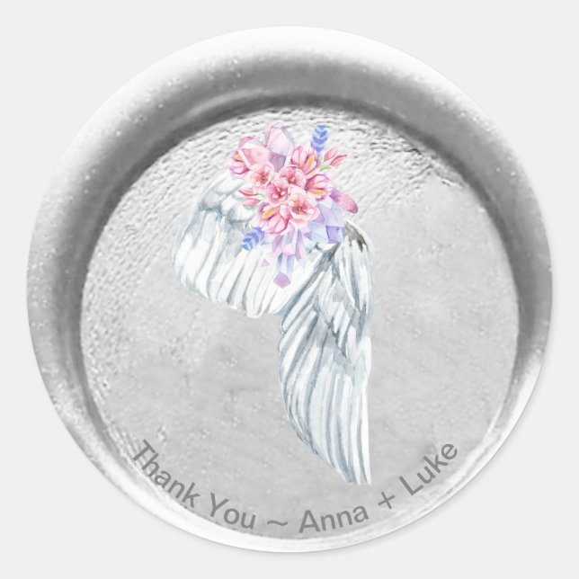 *~* GRACIAS Angel Wing Boho Sello de Cera Falso (Anverso)