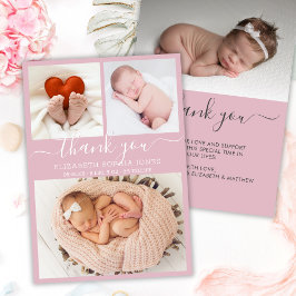 Gracias Anuncio de Nacimiento Collage de fotos Rub