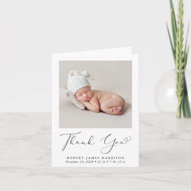 Gracias Anuncio de nacimiento de foto (Anverso)