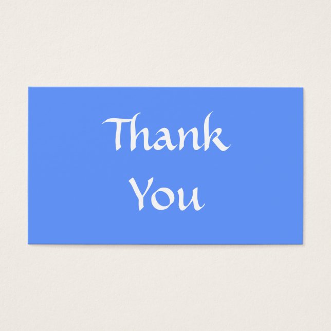 Gracias. Azul y blanco. (Frente)