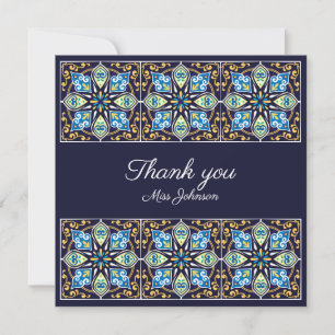 Gracias Azulejos azules personalizables