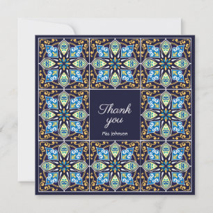 Gracias Azulejos azules personalizables