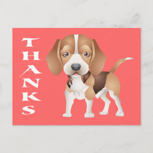 Gracias Beagle Puppy Dog Tarjeta de Correos de Sal