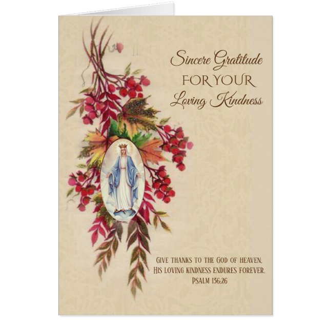 Gracias bendijo las flores del otoño del Virgen (Frente)