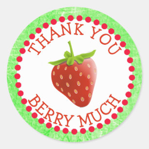 Gracias Berry Many Strawberry Pegatinas