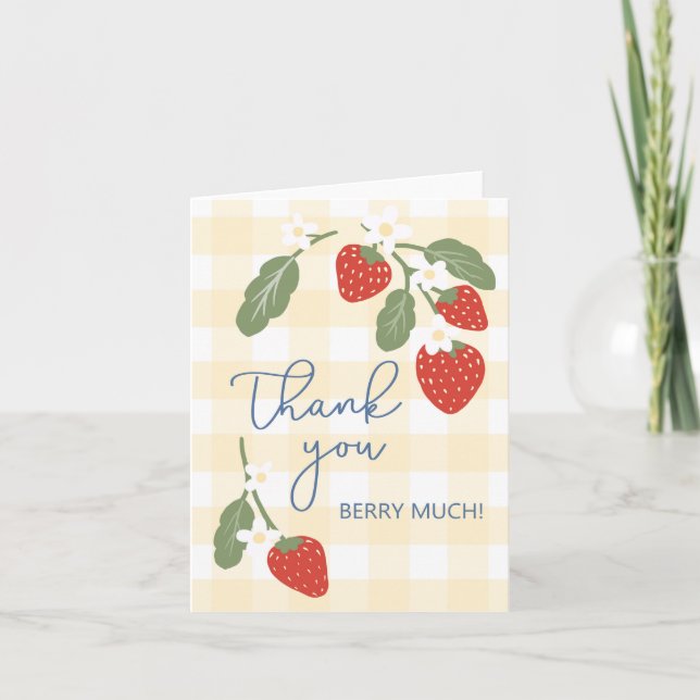 Gracias Berry Muchísima Tarjeta de País Fresa (Anverso)