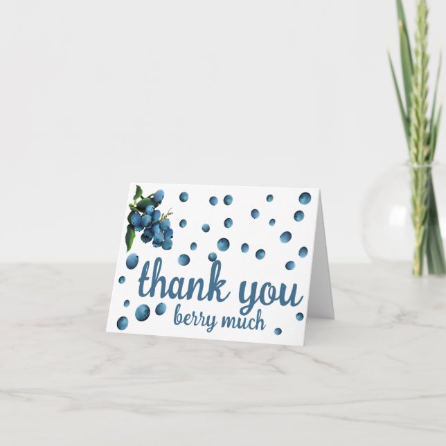 Gracias, berry, tarjeta de agradecimiento (Anverso)