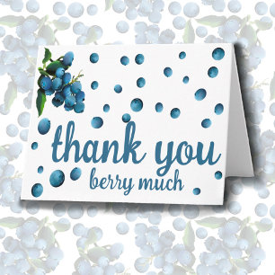 Gracias, berry, tarjeta de agradecimiento