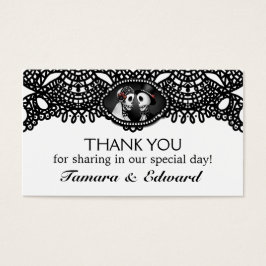 Gracias Boda Card Halloween Skeletons Elegant