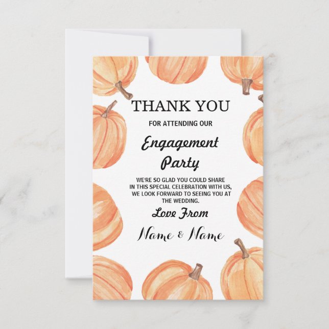 Gracias Boda de Compromiso de Tarjetas (Anverso)