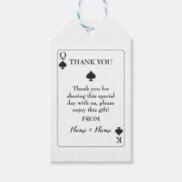 Gracias Boda de etiquetas Jugando tarjetas Spades 