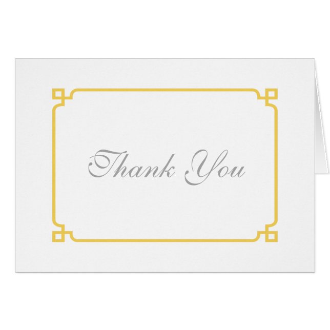 Gracias Boda de Moda de Deco Amarillo (Anverso (Horizontal))