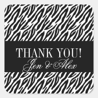 Gracias Boda Favor Pegatinas Zebra