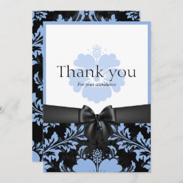 Gracias boda invitación floral azul