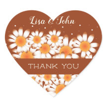 Gracias Boda Rust Heart-Shaped Sello para sobres