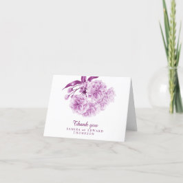 Gracias boda tarjeta de foto de la flor de primave