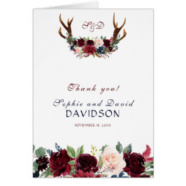 Gracias Boho Merlot Navy Floral Azul